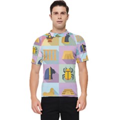 Egypt-icons-set-flat-style Men s Short Sleeve Rash Guard