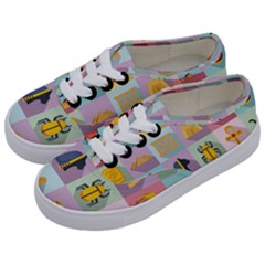 Egypt-icons-set-flat-style Kids  Classic Low Top Sneakers