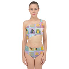 Egypt-icons-set-flat-style Spliced Up Two Piece Swimsuit