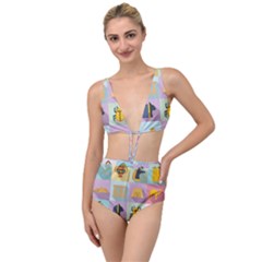 Egypt-icons-set-flat-style Tied Up Two Piece Swimsuit