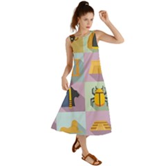 Egypt-icons-set-flat-style Summer Maxi Dress