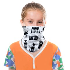 Dark-seamless-pattern-symbols-landmarks-signs-egypt --- Face Covering Bandana (kids)