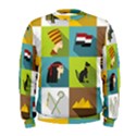 Egypt-travel-items-icons-set-flat-style Men s Sweatshirt View1