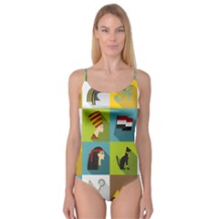 Egypt-travel-items-icons-set-flat-style Camisole Leotard 