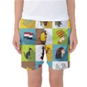 Egypt-travel-items-icons-set-flat-style Women s Basketball Shorts View1