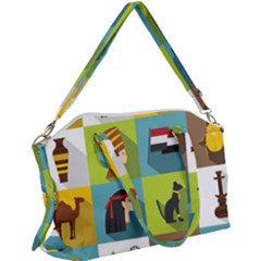 Egypt-travel-items-icons-set-flat-style Canvas Crossbody Bag