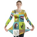 Egypt-travel-items-icons-set-flat-style Long Sleeve Tunic  View1