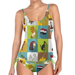 Egypt-travel-items-icons-set-flat-style Tankini Set by Jancukart