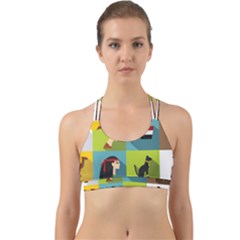 Egypt-travel-items-icons-set-flat-style Back Web Sports Bra by Jancukart