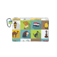 Egypt-travel-items-icons-set-flat-style Canvas Cosmetic Bag (small)