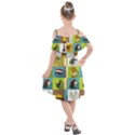 Egypt-travel-items-icons-set-flat-style Kids  Cut Out Shoulders Chiffon Dress View2