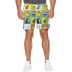 Egypt-travel-items-icons-set-flat-style Men s Runner Shorts by Jancukart