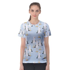 Cute-seagulls-seamless-pattern-light-blue-background Women s Sport Mesh Tee