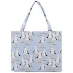 Cute-seagulls-seamless-pattern-light-blue-background Mini Tote Bag