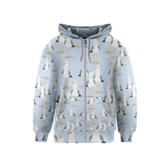 Cute-seagulls-seamless-pattern-light-blue-background Kids  Zipper Hoodie