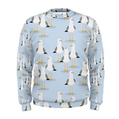 Cute-seagulls-seamless-pattern-light-blue-background Men s Sweatshirt