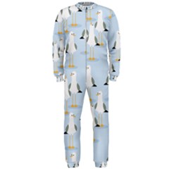 Cute-seagulls-seamless-pattern-light-blue-background Onepiece Jumpsuit (men)