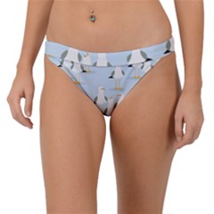 Cute-seagulls-seamless-pattern-light-blue-background Band Bikini Bottom by Jancukart