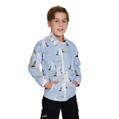 Cute-seagulls-seamless-pattern-light-blue-background Kids  Windbreaker