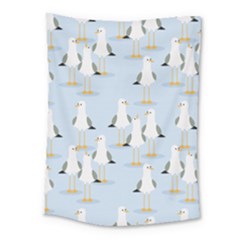 Cute-seagulls-seamless-pattern-light-blue-background Medium Tapestry