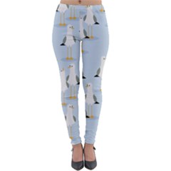 Cute-seagulls-seamless-pattern-light-blue-background Lightweight Velour Leggings