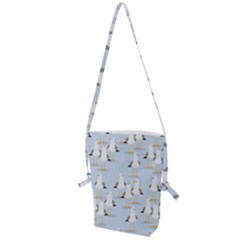 Cute-seagulls-seamless-pattern-light-blue-background Folding Shoulder Bag