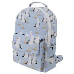 Cute-seagulls-seamless-pattern-light-blue-background Flap Pocket Backpack (small) by Jancukart