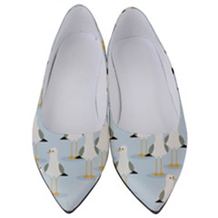 Cute-seagulls-seamless-pattern-light-blue-background Women s Low Heels