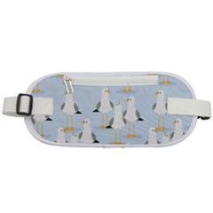 Cute-seagulls-seamless-pattern-light-blue-background Rounded Waist Pouch