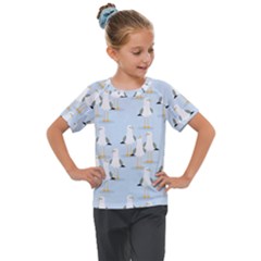 Cute-seagulls-seamless-pattern-light-blue-background Kids  Mesh Piece Tee