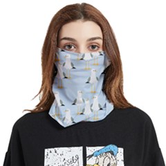 Cute-seagulls-seamless-pattern-light-blue-background Face Covering Bandana (two Sides)