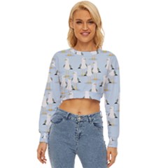 Cute-seagulls-seamless-pattern-light-blue-background Lightweight Long Sleeve Sweatshirt