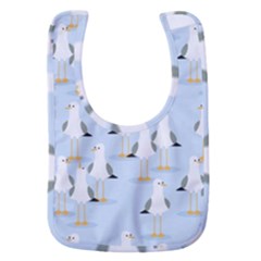 Cute-seagulls-seamless-pattern-light-blue-background Baby Bib by Jancukart