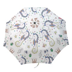 Seamless-pattern-cute-unicorn-cartoon-hand-drawn Folding Umbrellas by Jancukart