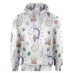 Seamless-pattern-cute-unicorn-cartoon-hand-drawn Men s Overhead Hoodie by Jancukart