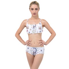 Seamless-pattern-cute-unicorn-cartoon-hand-drawn Layered Top Bikini Set by Jancukart