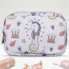 Seamless-pattern-cute-unicorn-cartoon-hand-drawn Make Up Pouch (small)