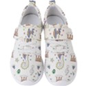 Seamless-pattern-cute-unicorn-cartoon-hand-drawn Men s Velcro Strap Shoes View1