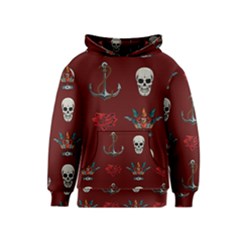 Tattoo-old-school-background-pattern Kids  Pullover Hoodie