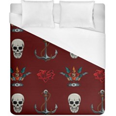 Tattoo-old-school-background-pattern Duvet Cover (california King Size)