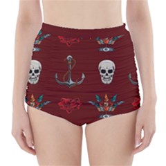 Tattoo-old-school-background-pattern High-waisted Bikini Bottoms