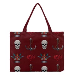 Tattoo-old-school-background-pattern Medium Tote Bag