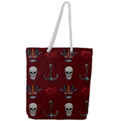 Tattoo-old-school-background-pattern Full Print Rope Handle Tote (large)