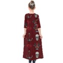 Tattoo-old-school-background-pattern Kids  Quarter Sleeve Maxi Dress View2