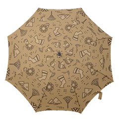 Egyptian-seamless-pattern-symbols-landmarks-signs-egypt Hook Handle Umbrellas (medium)