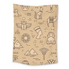 Egyptian-seamless-pattern-symbols-landmarks-signs-egypt Medium Tapestry