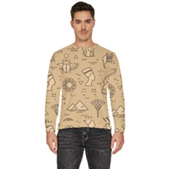 Egyptian-seamless-pattern-symbols-landmarks-signs-egypt Men s Fleece Sweatshirt by Jancukart