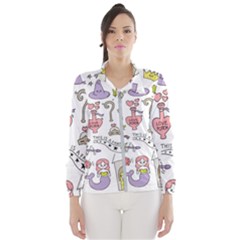 Fantasy-things-doodle-style-vector-illustration Women s Windbreaker