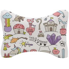 Fantasy-things-doodle-style-vector-illustration Seat Head Rest Cushion