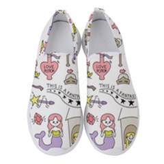 Fantasy-things-doodle-style-vector-illustration Women s Slip On Sneakers